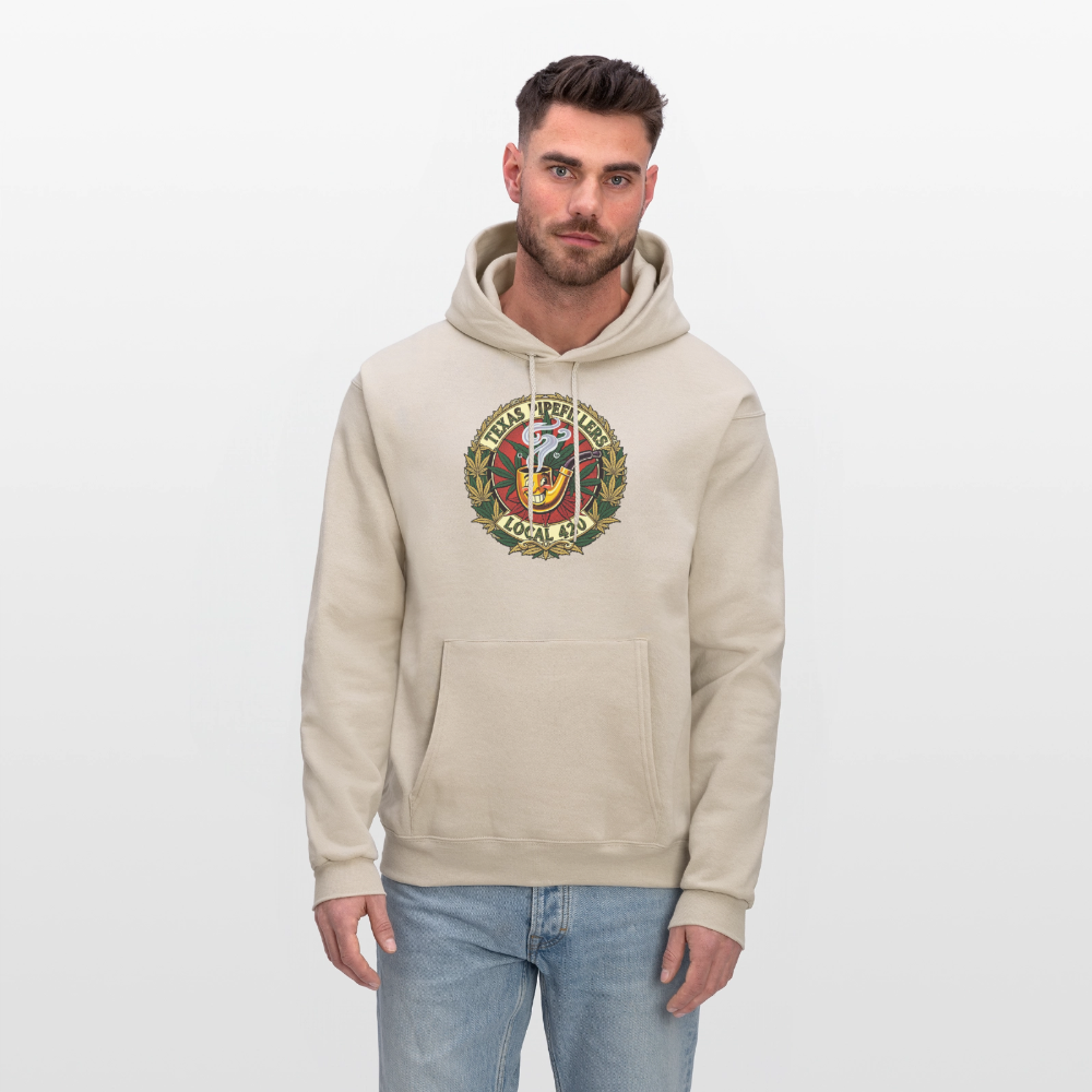 TEXAS PIPEFILLERS LOCAL 420 F.B DESIGN Men's Hoodie - Sand