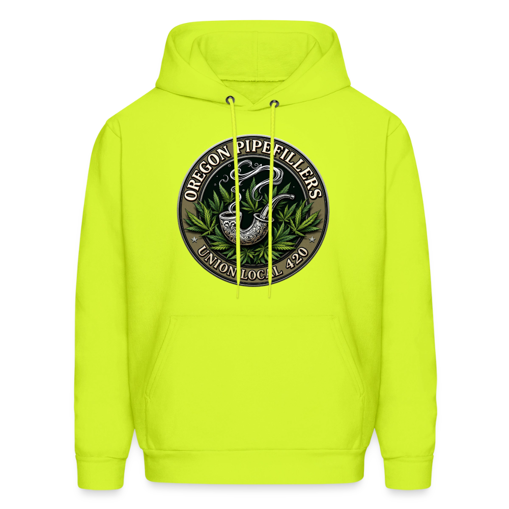 OREGON PIPEFILLERS LOCAL 420 Men's Hoodie - safety green