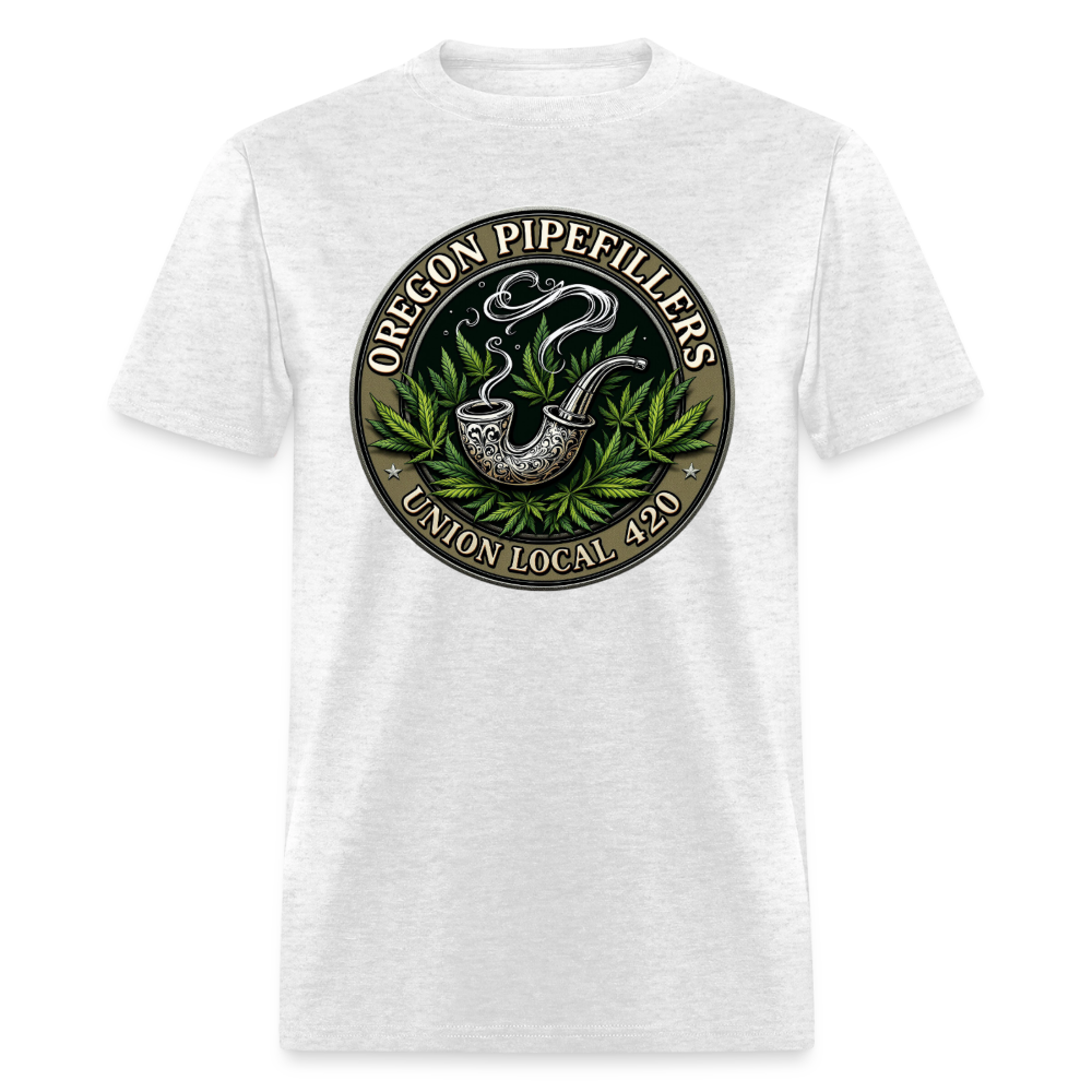OREGON PIPEFILLERS LOCAL 420 Men's T-Shirt - light heather gray