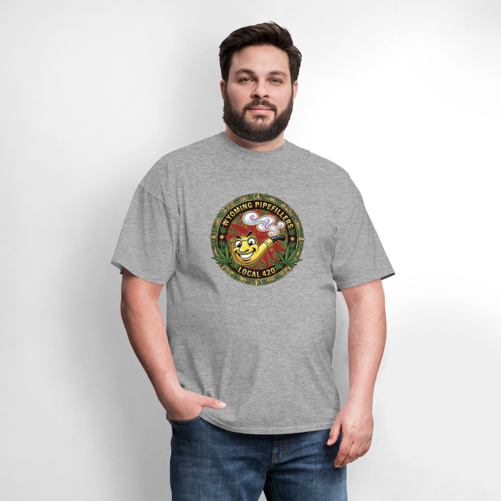 WYOMING PIPEFILLERS LOCAL 420 Men's T-Shirt - heather gray