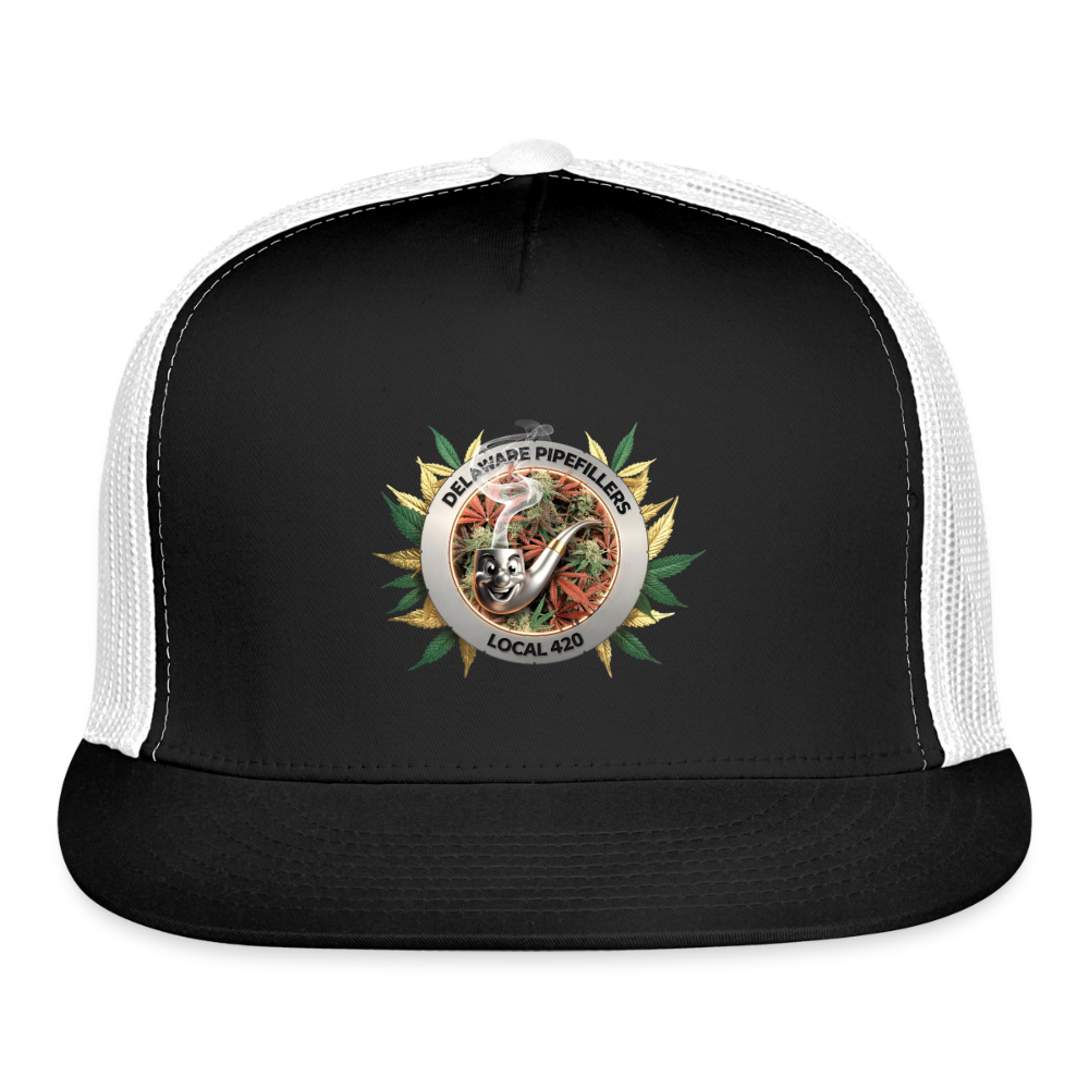 DELAWARE PIPEFILLERS LOCAL 420  Trucker Hat - black/white