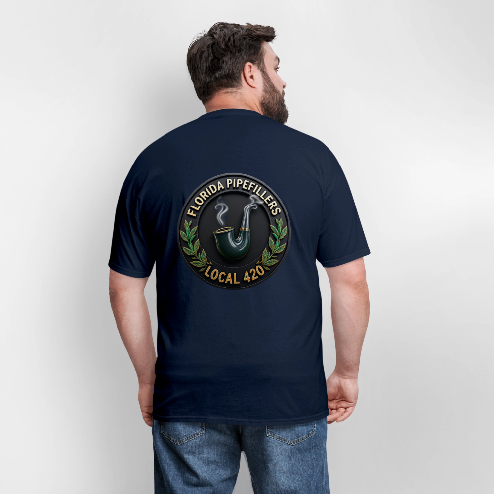 FLORIDA PIPEFILLERS LOCAL 420 F/B DESIGN Men's T-Shirt - navy