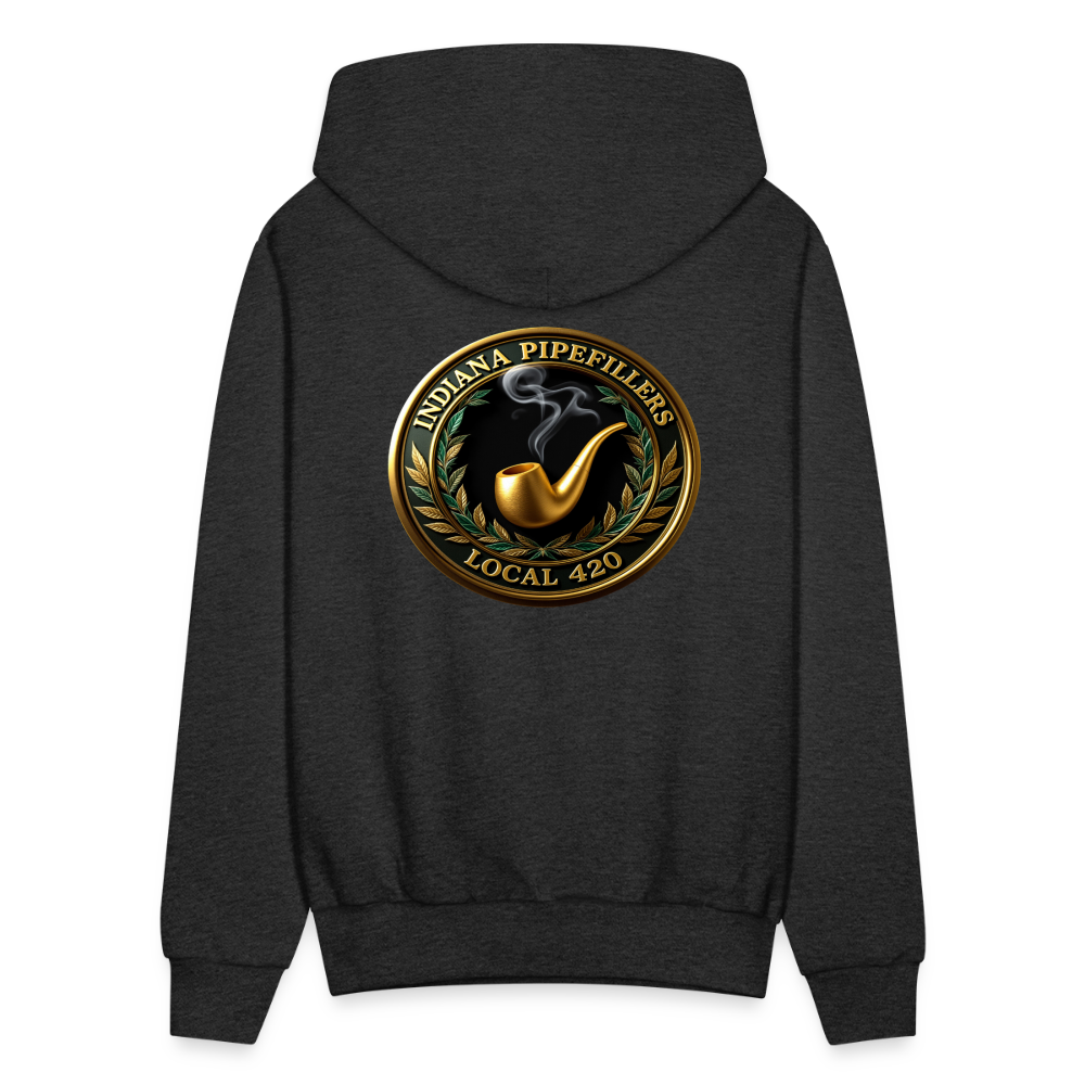 INDIANA PIPEFILLERS LOCAL 420 F/B DESIGN Men's Hoodie - charcoal grey