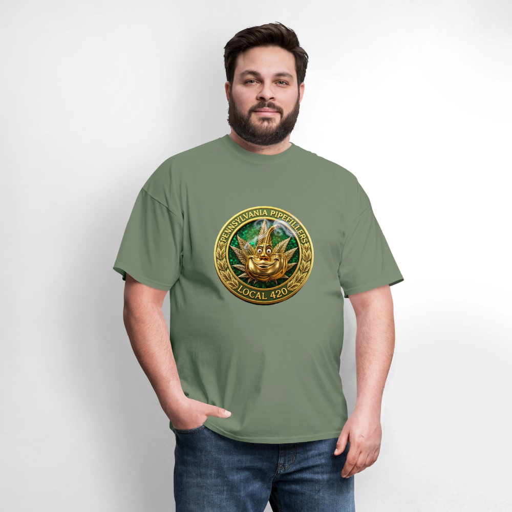 PENNSYLVANIA  PIPEFILLERS LOCAL 420 Men's T-Shirt - military green