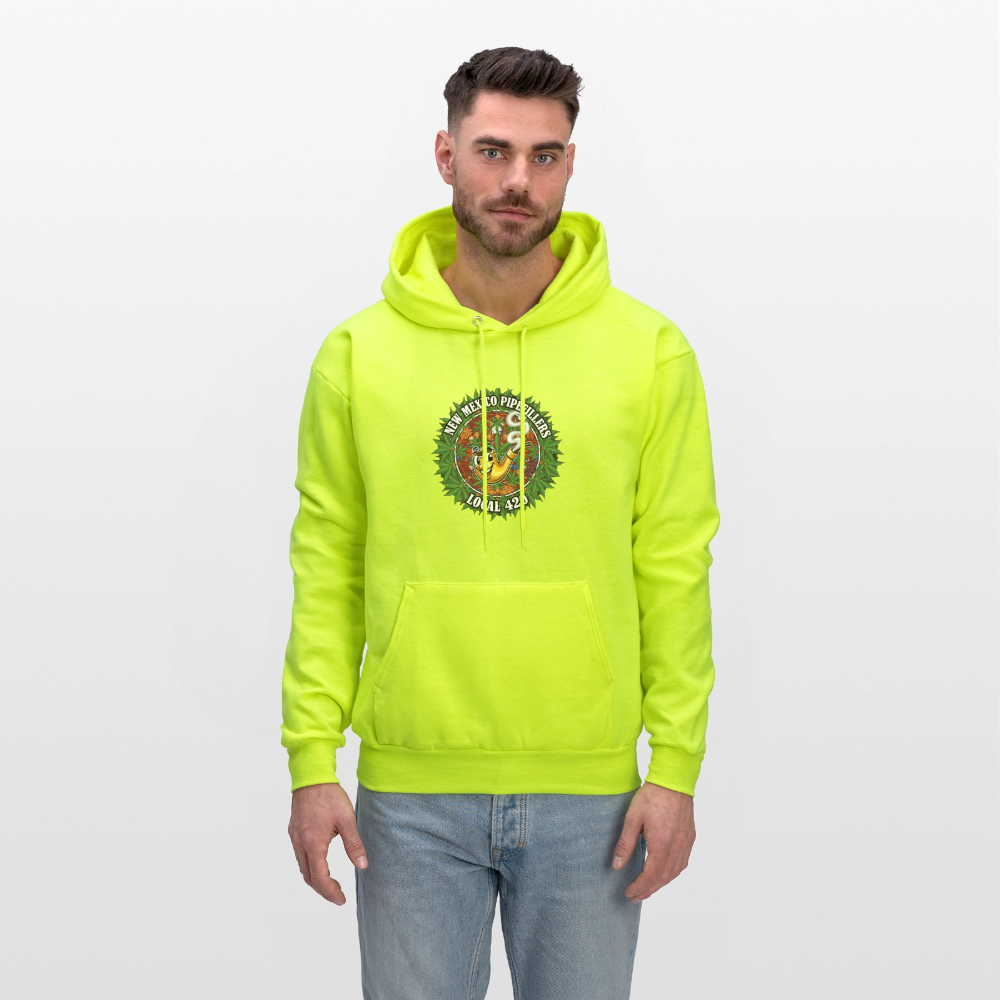 NEW MEXICO PIPEFILLERS LOCAL 420 Men's Hoodie - safety green