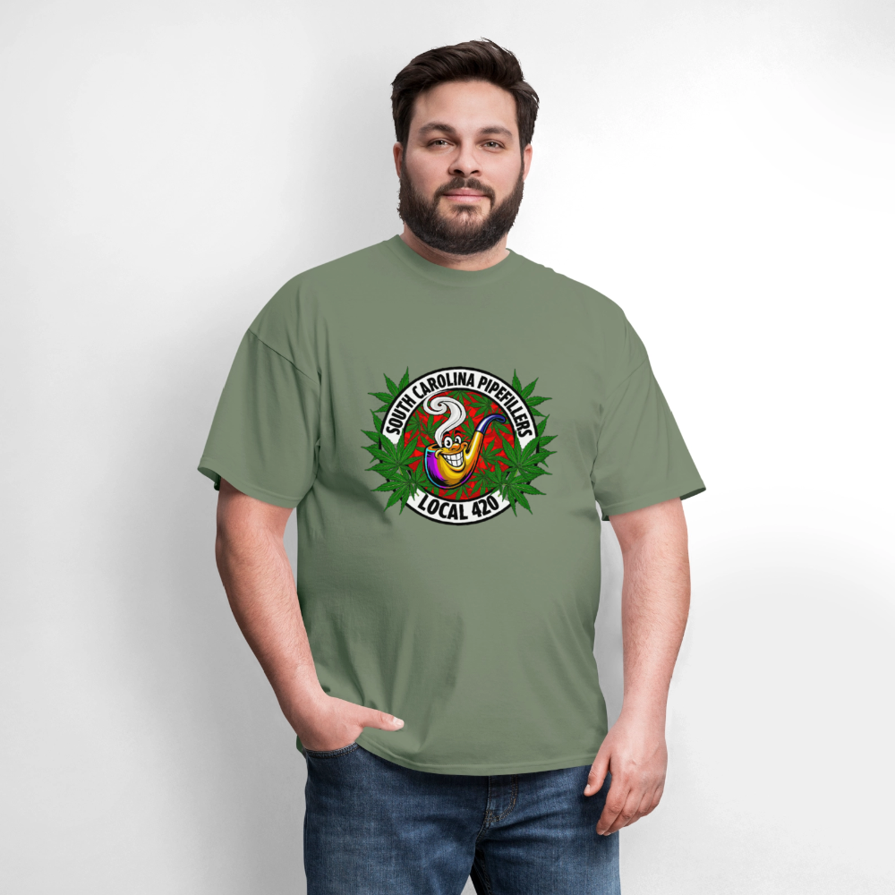 SOUTH CAROLINA PIPEFILLERS LOCAL 420 F/B DESIGN Men's T-Shirt - military green