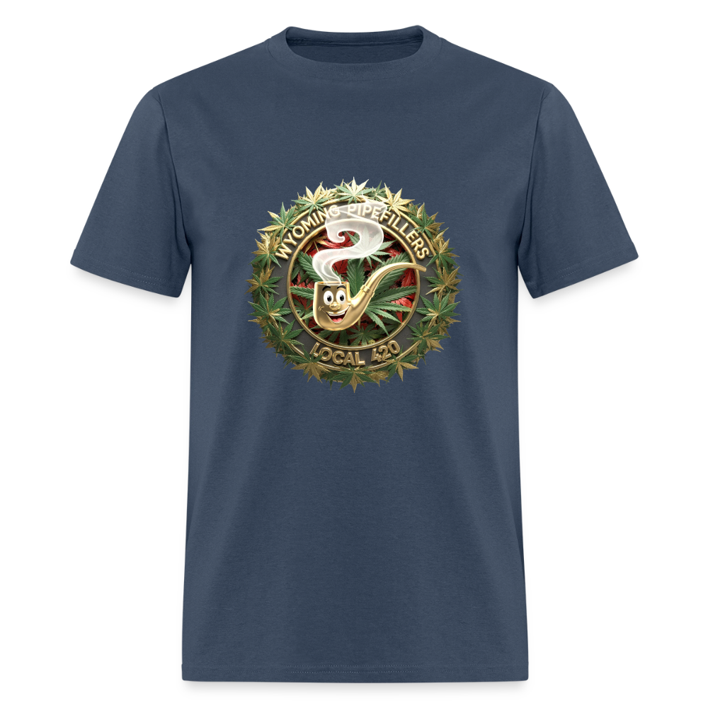 WYOMING PIPEFILLERS LOCAL 420 Men's T-Shirt -  blue dusk