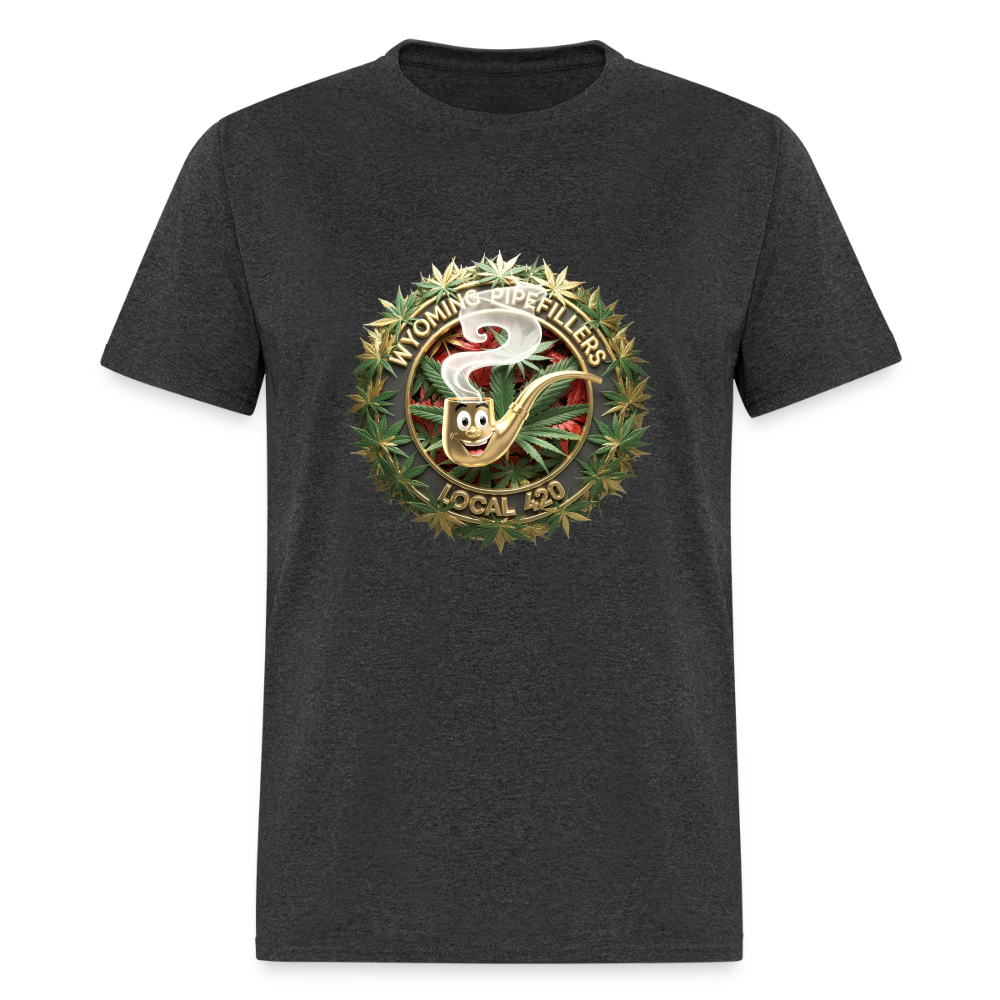 WYOMING PIPEFILLERS LOCAL 420 Men's T-Shirt - heather black