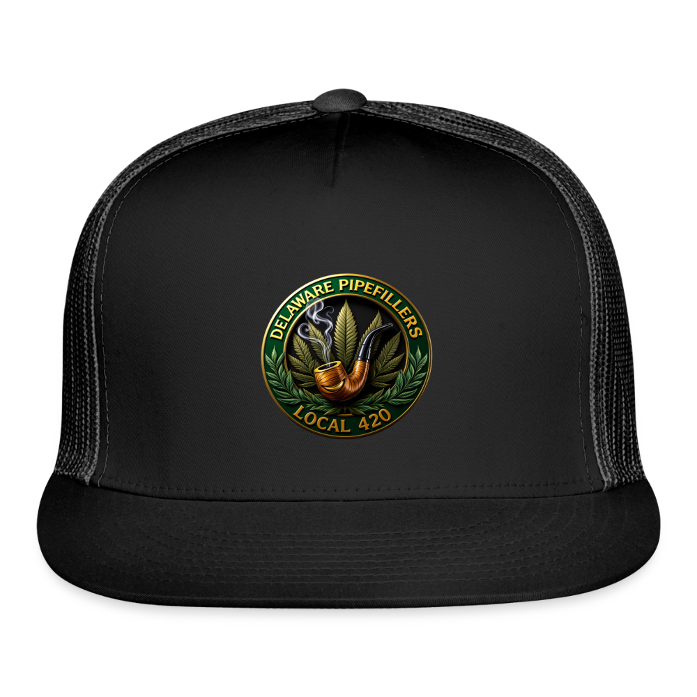 DELAWARE  PIPEFILLERS LOCAL 420 Trucker Hat - black/black