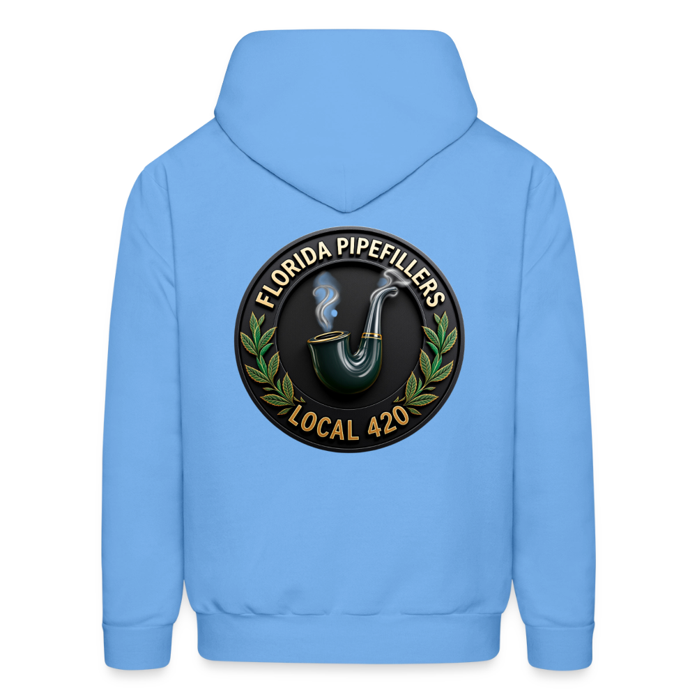 FLORIDA PIPEFILLERS LOCAL 420 F/B DESIGN Men's Hoodie - carolina blue