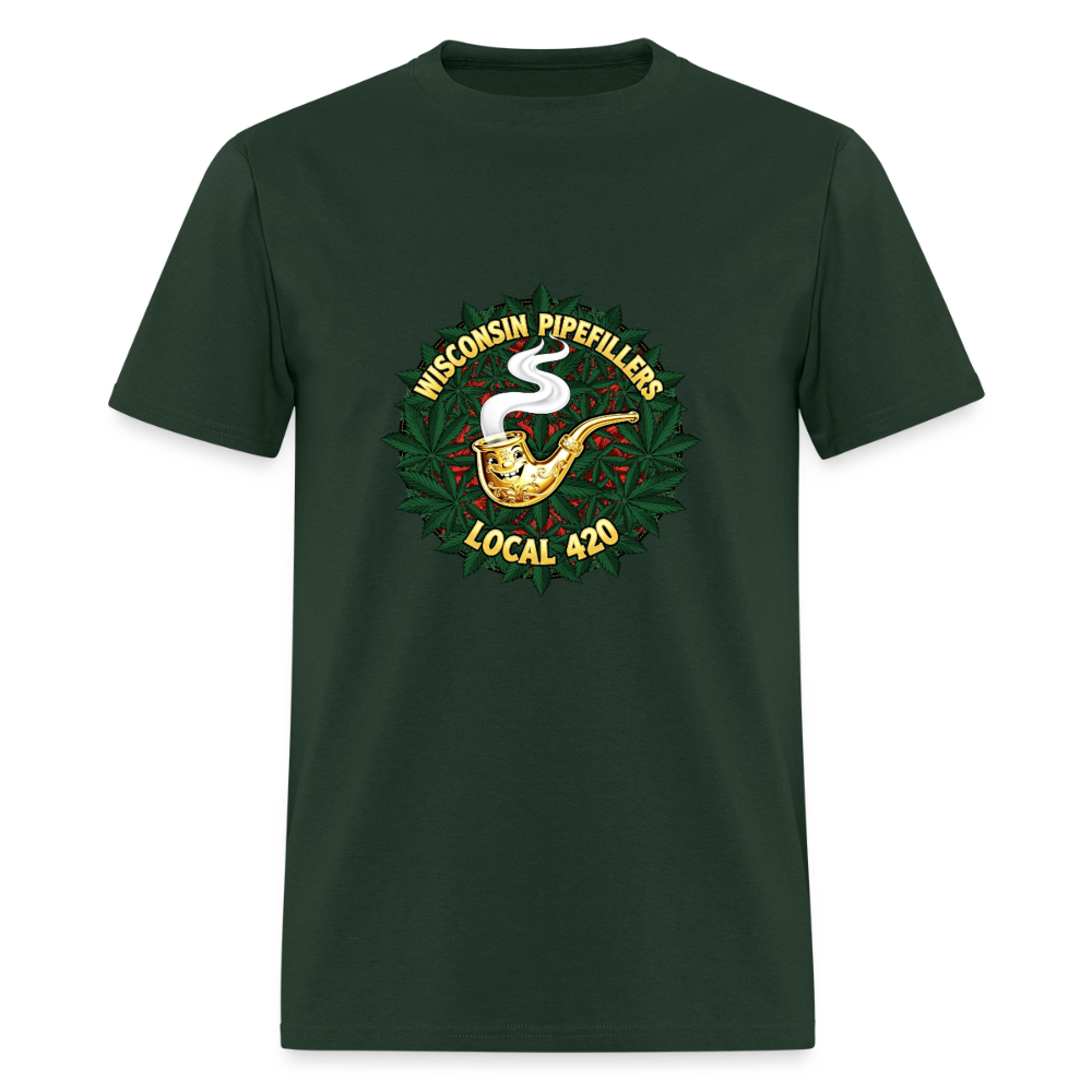 WISCONSIN PIPEFILLERS LOCAL 420 Men's T-Shirt - forest green