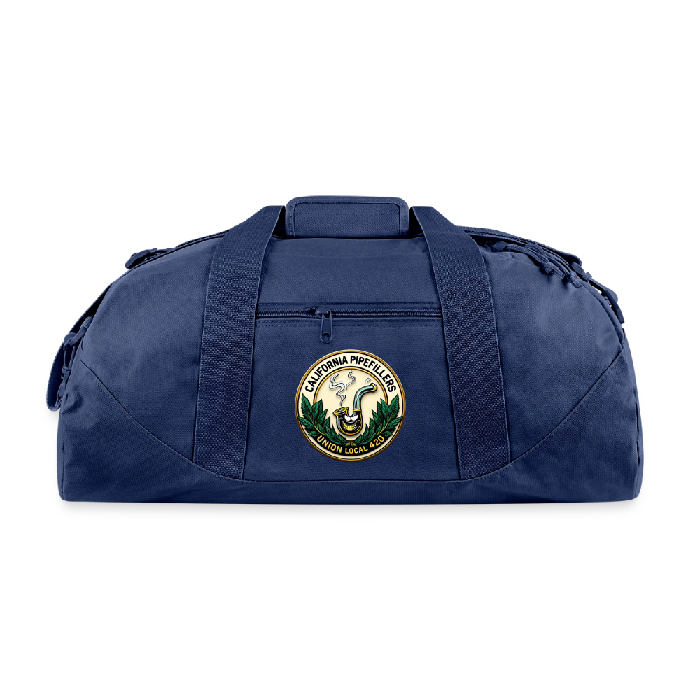 CALIFORNIA PIPEFILLERS UNION LOCAL 420 Recycled Duffel Bag - navy