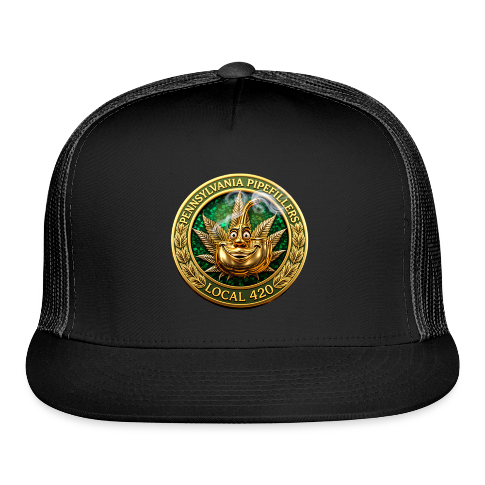 PENNSYLVANIA PIPEFILLERS LOCAL 420 Trucker Hat - black/black