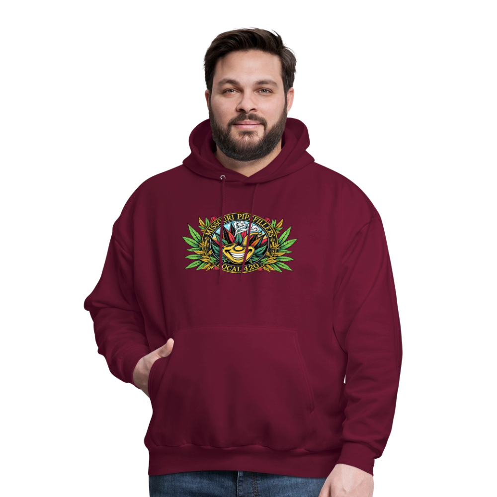 MISSOURI PIPEFILLERS LOCAL 420 Dog Bandana Men's Hoodie - burgundy