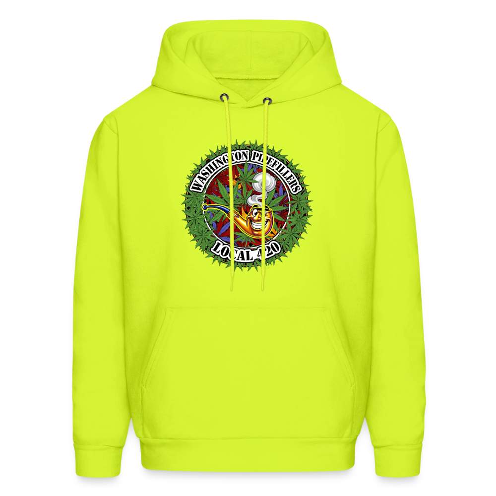 WASHINGTON PIPEFILLERS LOCAL 420 F/B DESIGN Men's Hoodie - safety green