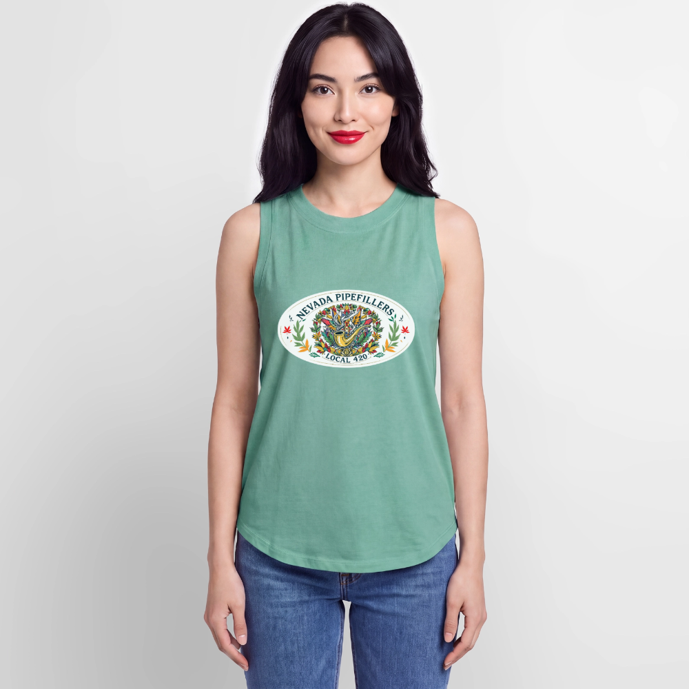 NEVADA PIPEFILLERS LOCAL 420 Women's Relaxed Tank Top - saltwater
