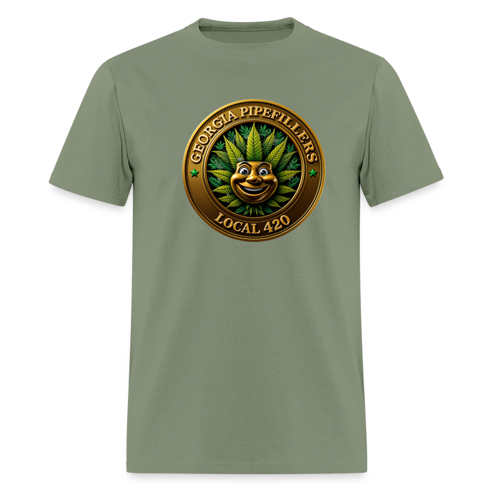 GEORGIA PIPEFILLERS LOCAL 420 F/B DESIGN  Men's T-Shirt - military green