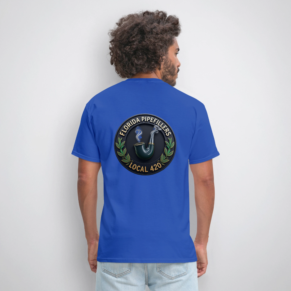FLORIDA PIPEFILLERS LOCAL 420 F/B DESIGN Men's T-Shirt - royal blue