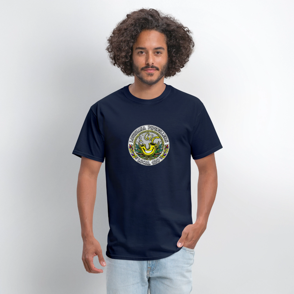 LOUISIANA PIPEFILLERS LOCAL 420 Men's T-Shirt - navy