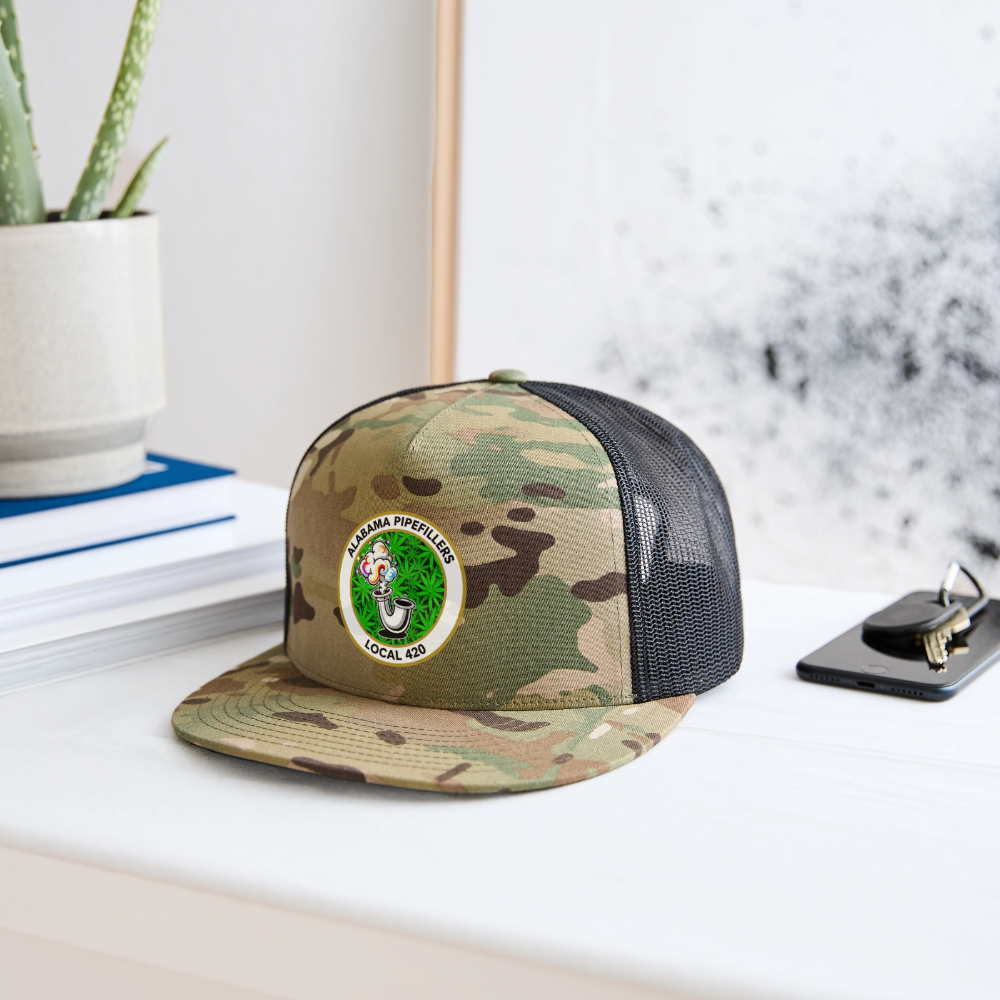 ALABAMA PIPEFILLERS LOCAL 420 Camo Trucker Hat - MultiCam\black