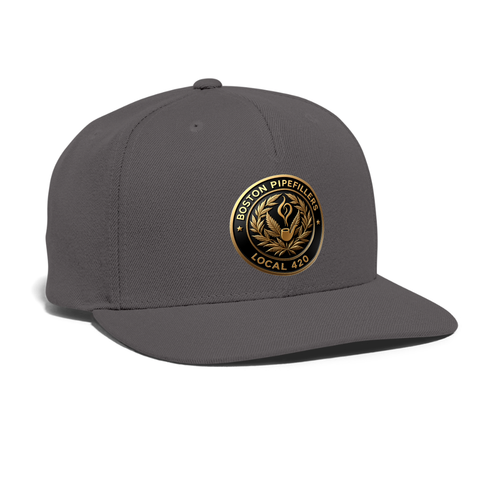 BOSTON PIPEFILLERS UNION LOCAL 420 Snapback Baseball Cap - dark grey