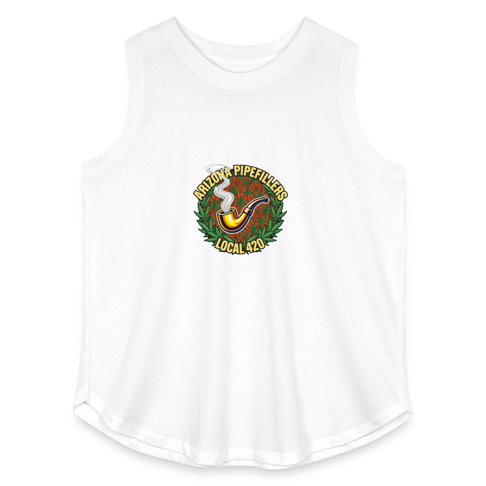 ARIZONA PIPEFILLERS LOCAL 420 F/B DESIGN Women's Curvy Relaxed Tank Top - white