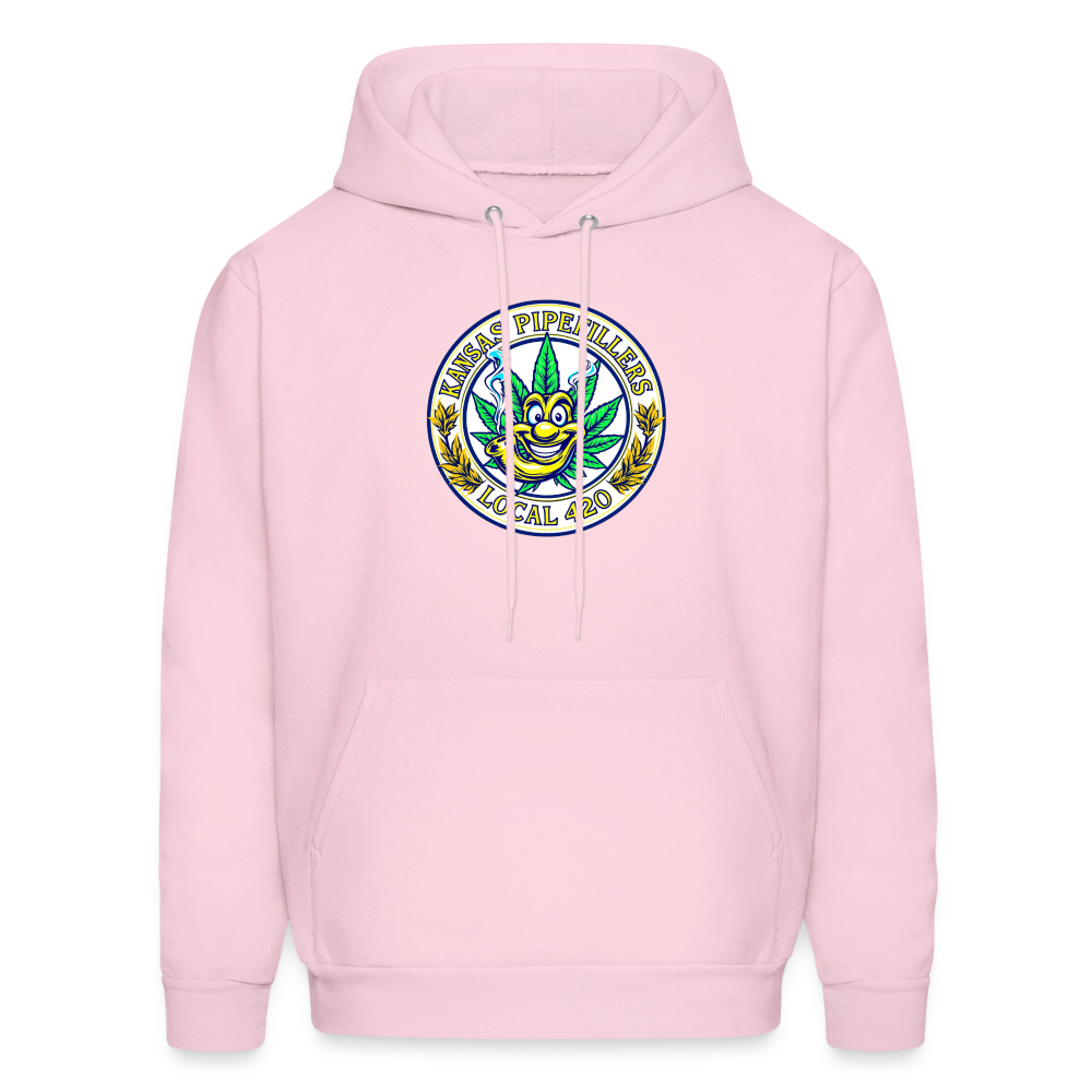 KANSAS PIPEFILLERS LOCAL 420 Men's Hoodie - pale pink