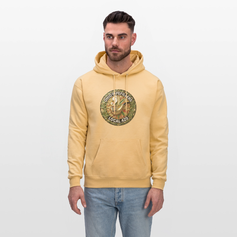 OHIO PIPEFILLERS LOCAL 420  F/B DESIGNS Men's Hoodie - light gold 