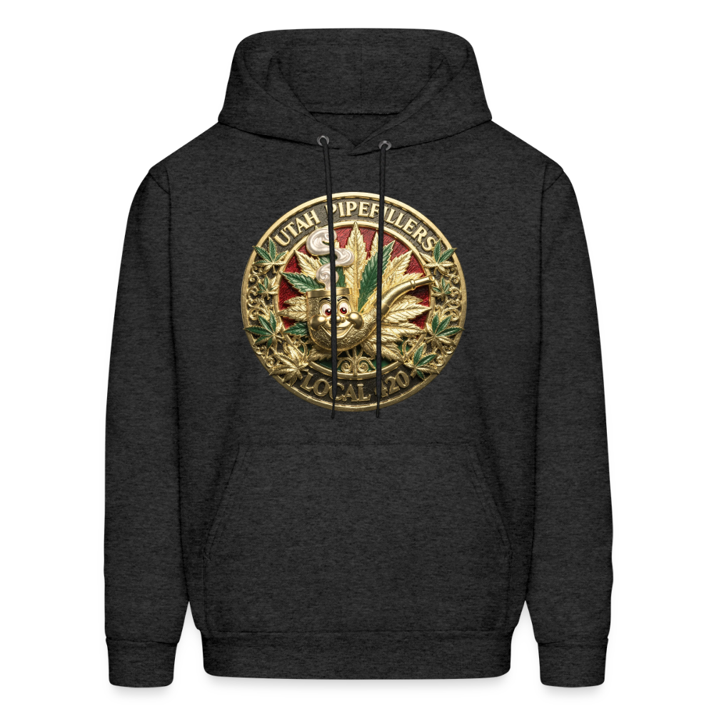 UTAH PIPEFILLERS LOCAL 420 F/B DESIGN Men's Hoodie - charcoal grey