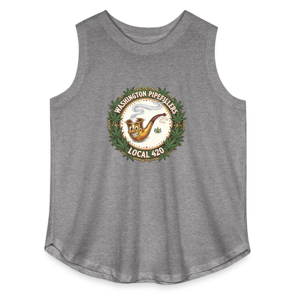 WASHINGTON PIPEFILLERS LOCAL 420 Women's Curvy Relaxed Tank Top - granite heather 