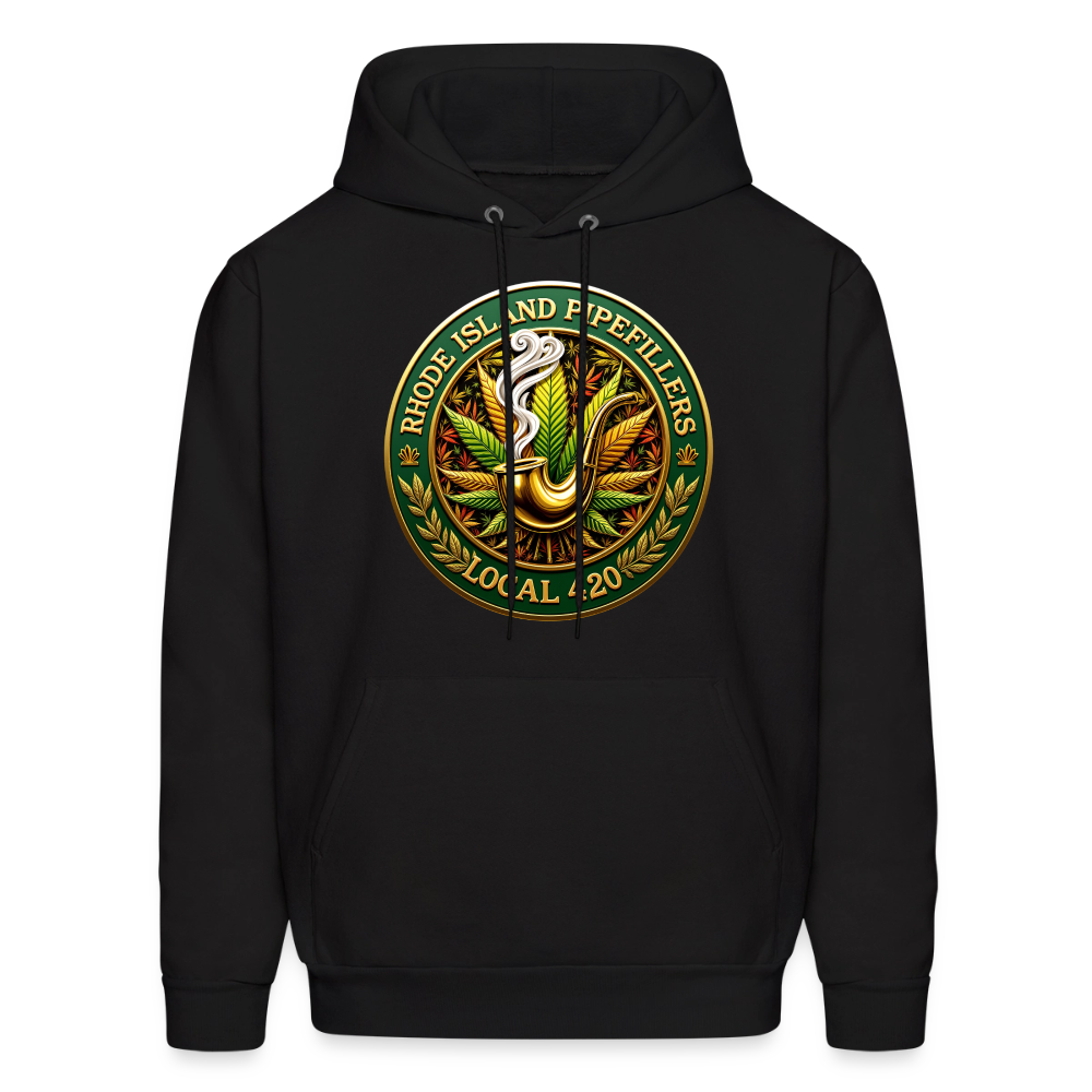 RHODE ISLAND PIPEFILLERS LOCAL 420 F/B DESIGNS Men's Hoodie - black