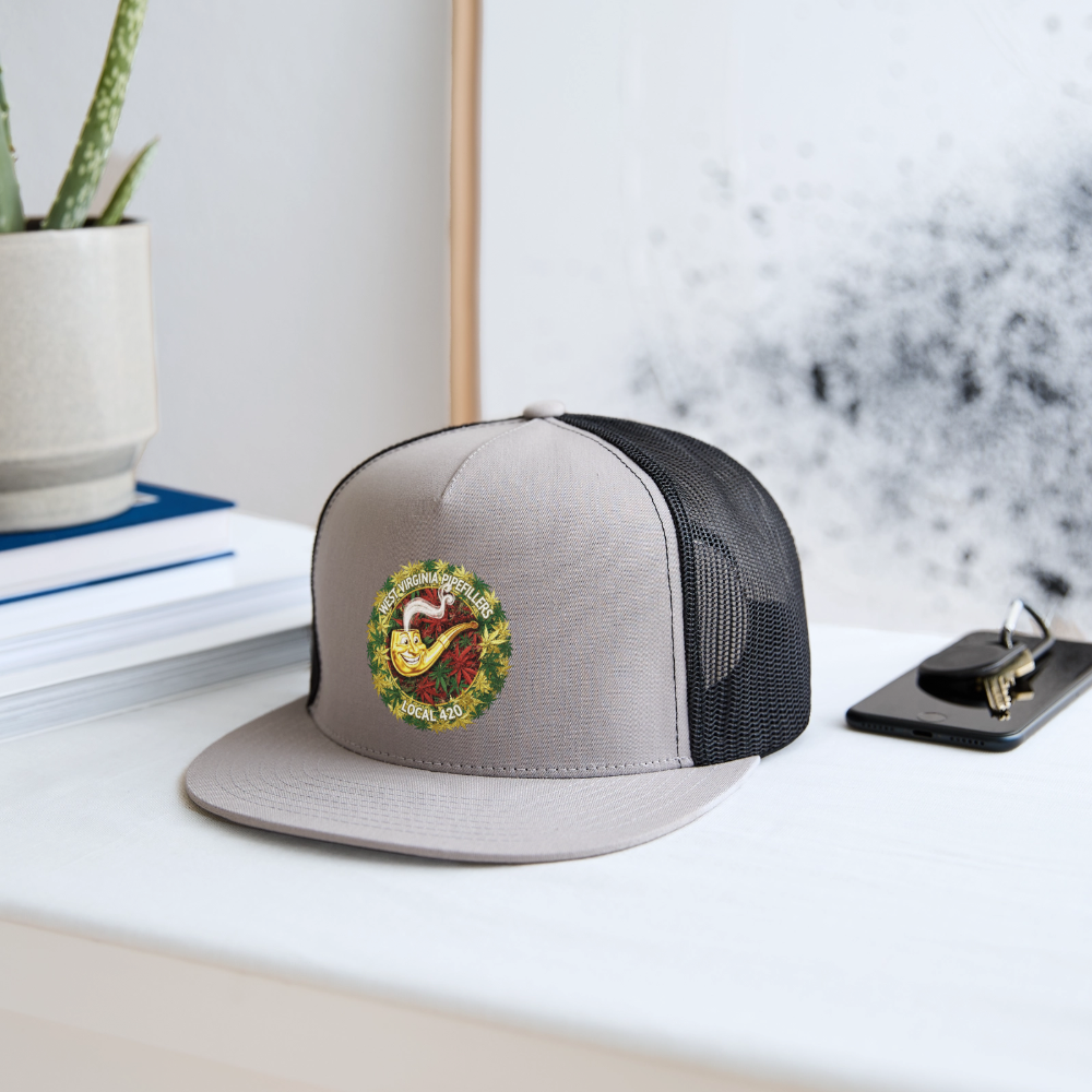 WEST VIRGINIA PIPIEFILLERS LOCAL 420 Trucker Hat - gray/black
