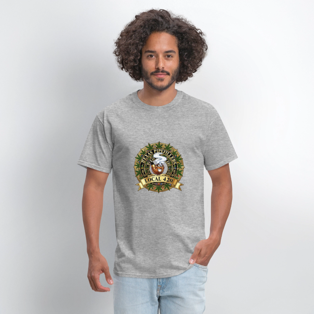 TEXAS PIPEFILLERS LOCAL 420 Men's T-Shirt - heather gray