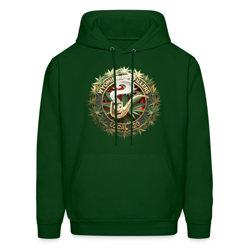 WYOMING PIPEFILLERS LOCAL 420 F/B DESIGN Men's Hoodie - forest green