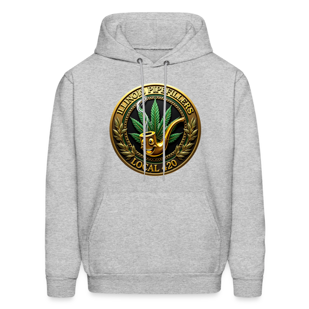 ILLINOIS PIPEFILLERS LOCAL 420 Men's Hoodie - heather gray