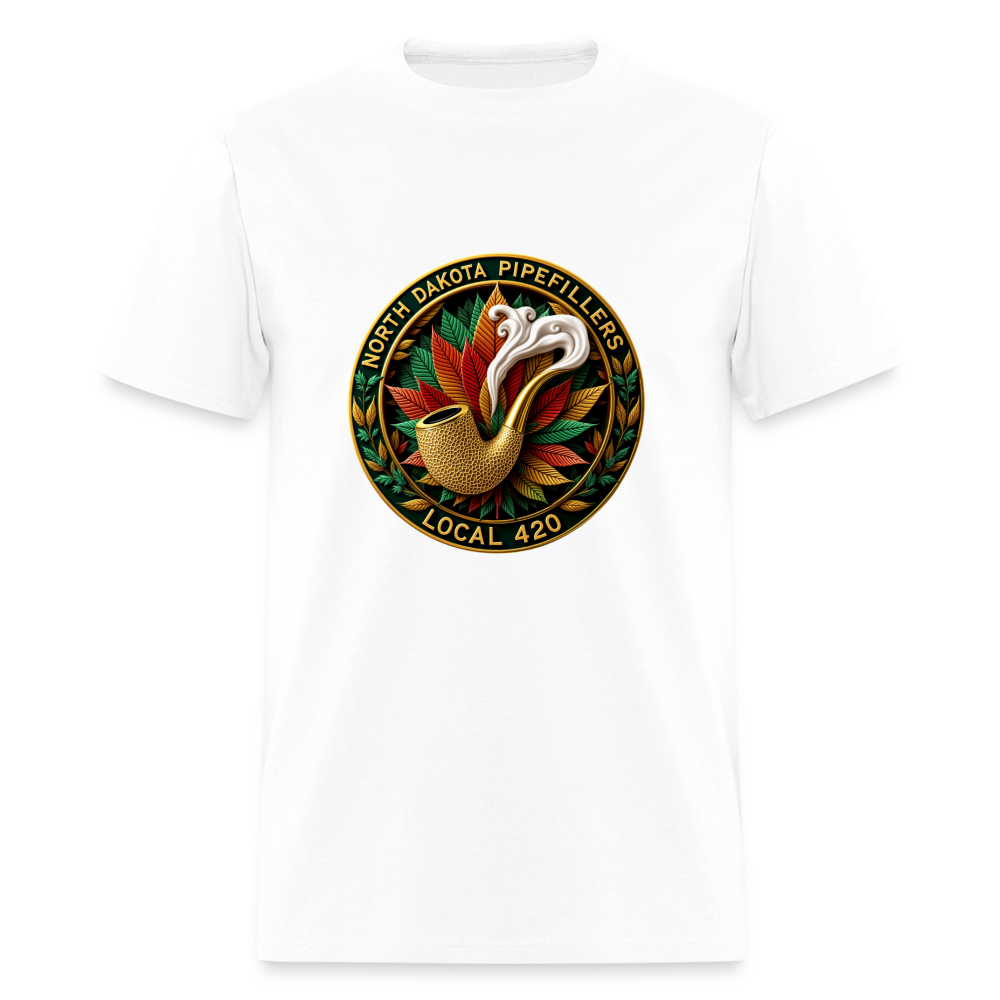 NORTH DAKOTA PIPEFILLERS LOCAL 420 Men's Tee shirt - white