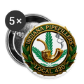 INDIANA PIPEFILLERS LOCAL 420 Union Buttons small 1'' (5-pack) - white