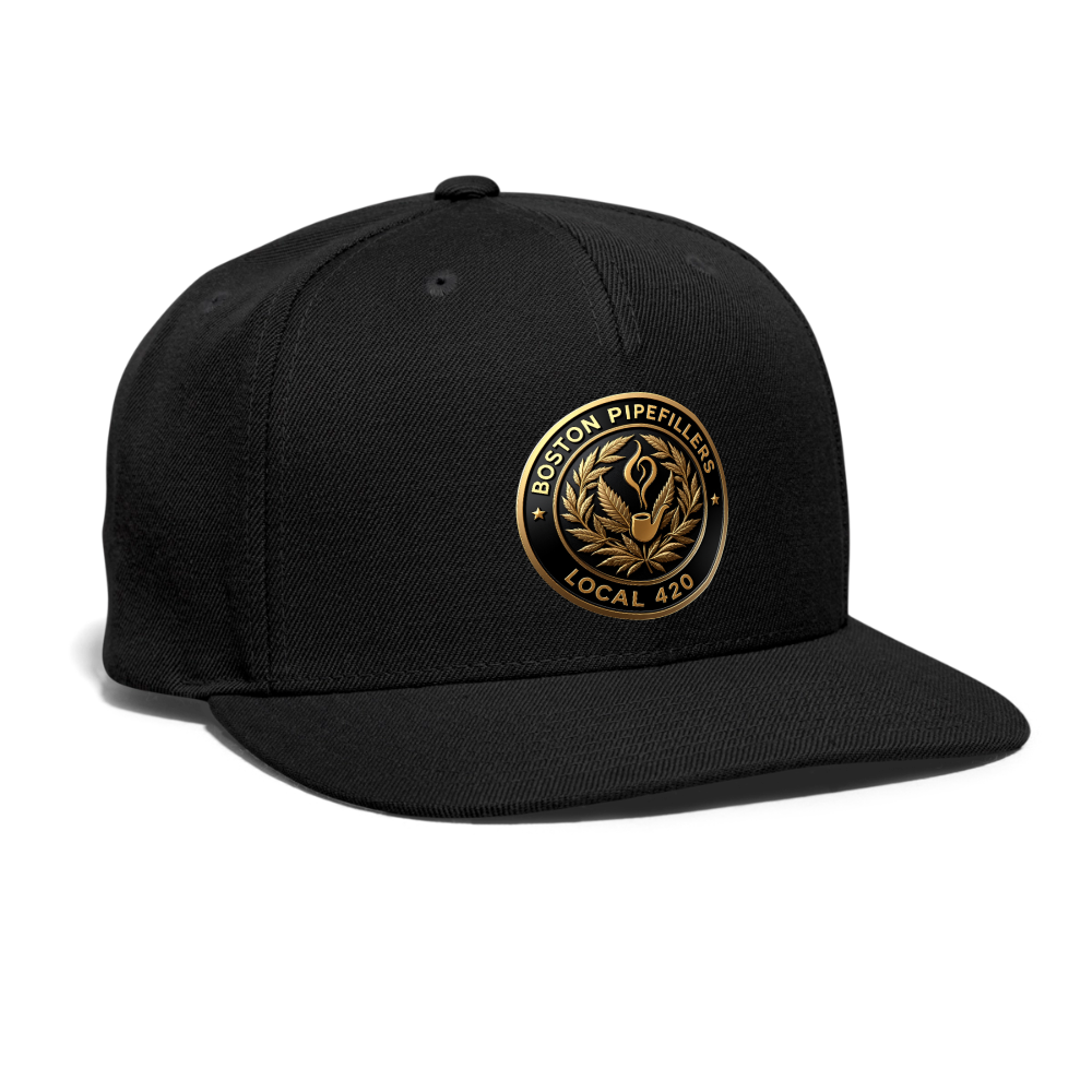 BOSTON PIPEFILLERS UNION LOCAL 420 Snapback Baseball Cap - black