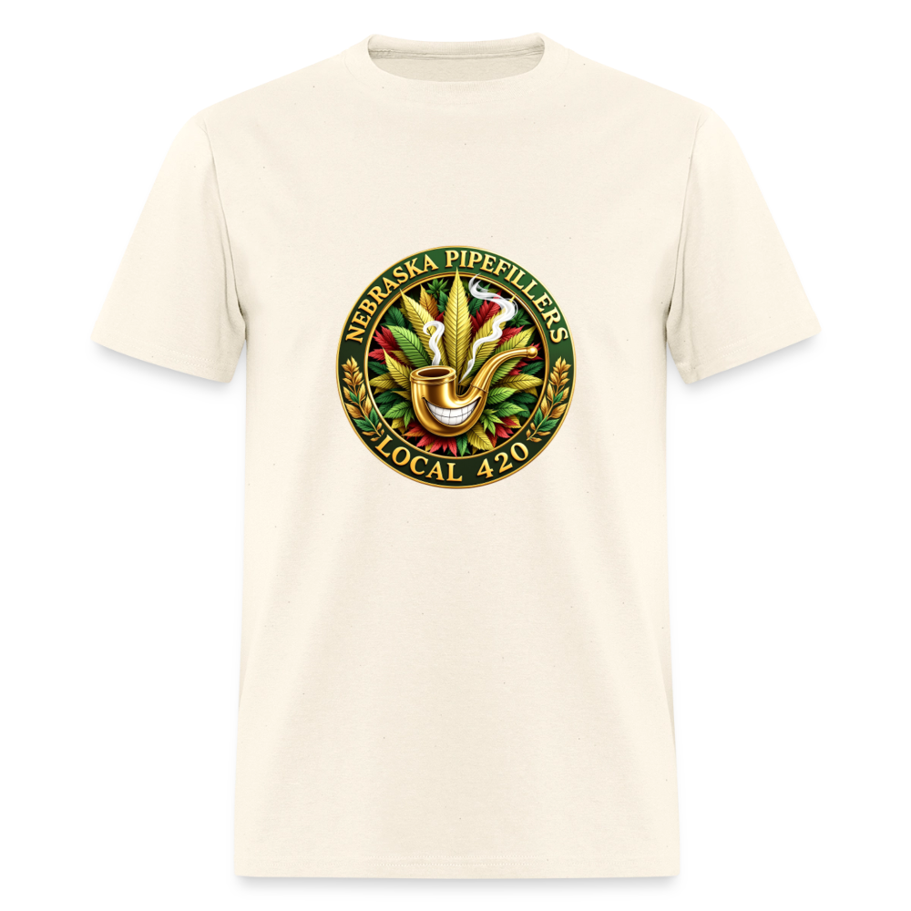 NEBRASKA PIPEFILLERS LOCAL 420 Men's T-Shirt - sweet cream heather
