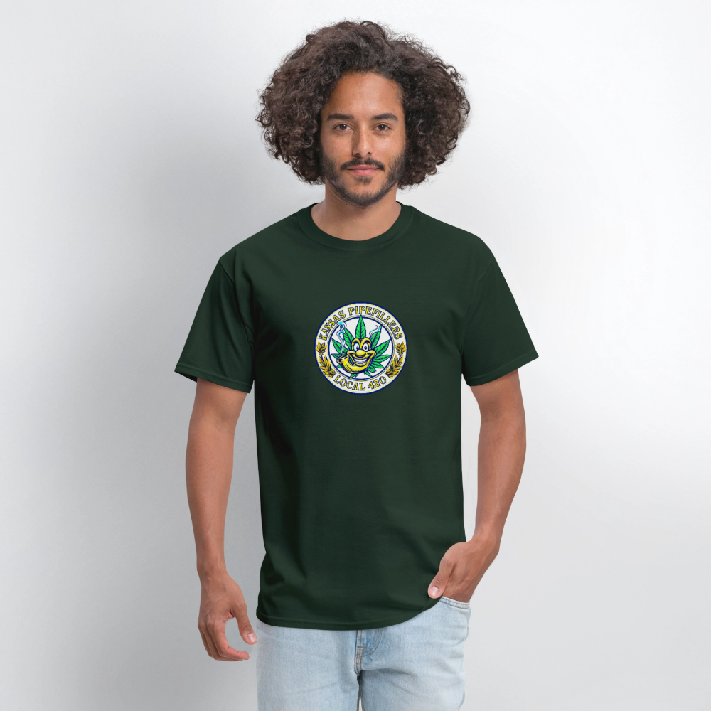 KANSAS PIPEFILLERS LOCAL 420 F/B DESIGNS Men's T-Shirt - forest green