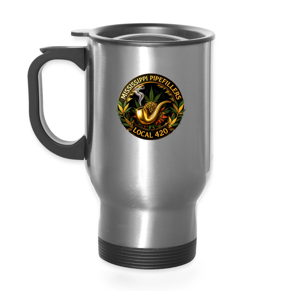 MiSSISSIPPI  PIPEFILLERS LOCAL 420 14oz Stainless Steel Travel Mug - silver
