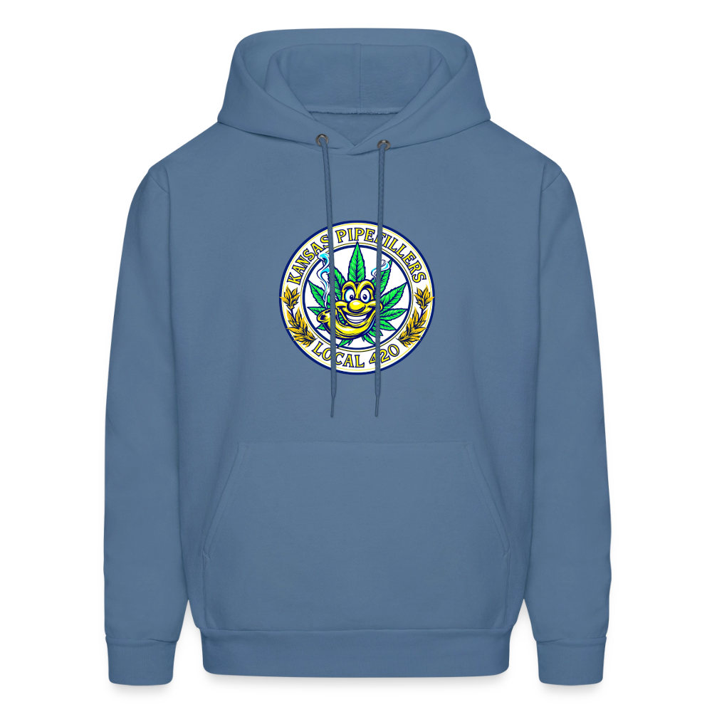 KANSAS PIPEFILLERS LOCAL 420 F/B DESIGNS Men's Hoodie - denim blue