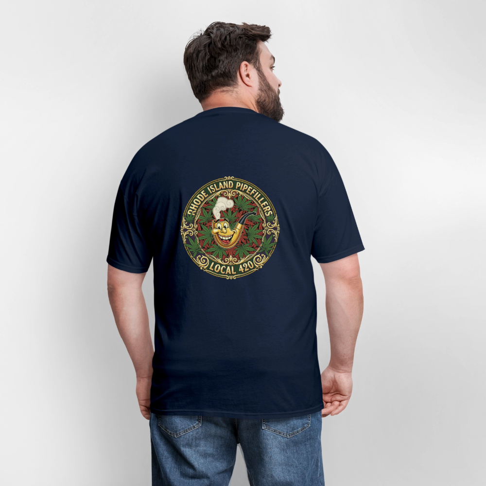 TEXAS PIPEFILLERS LOCAL 420 Men's T-Shirt - navy