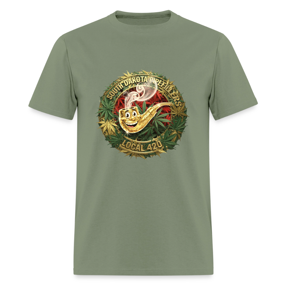 SOUTH DAKOTA PIPEFILLERS LOCAL 420 Men's T-Shirt - military green