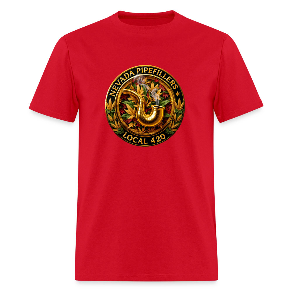 NEVADA PIPEFILLERS LOCAL 420 F/B DESIGN Men's T-Shirt - red