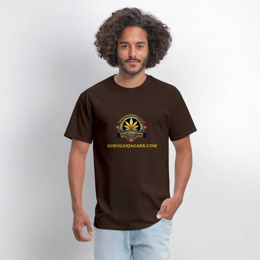 GURU GANJA GARB LOGO W SITE Men's T-Shirt - brown