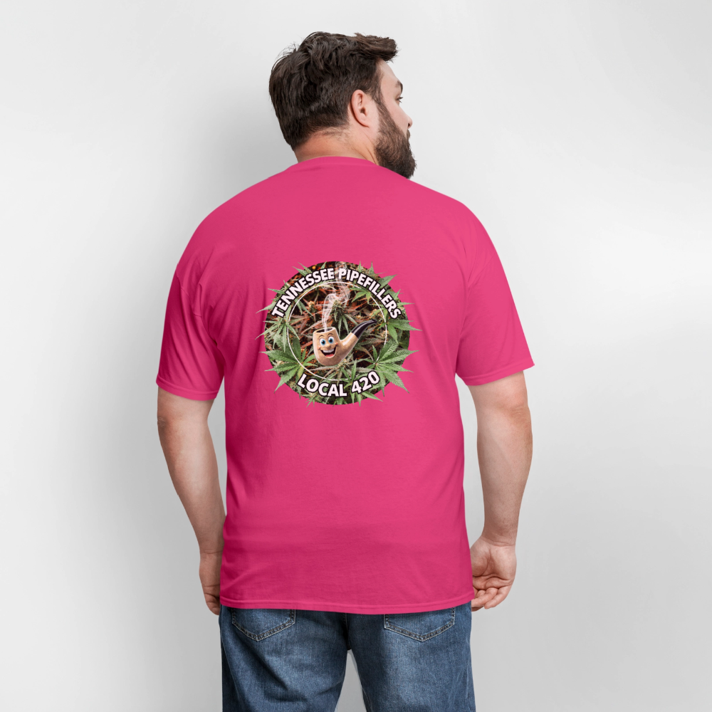 TENNESSEE PIPEFILLERS LOCAL 420 F/B DESIGN Men's T-Shirt - fuchsia