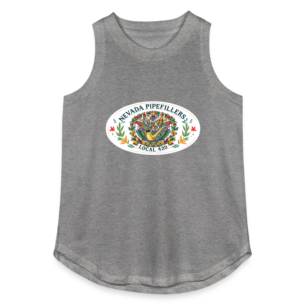 NEVADA PIPEFILLERS LOCAL 420 Women's Relaxed Tank Top - granite heather 