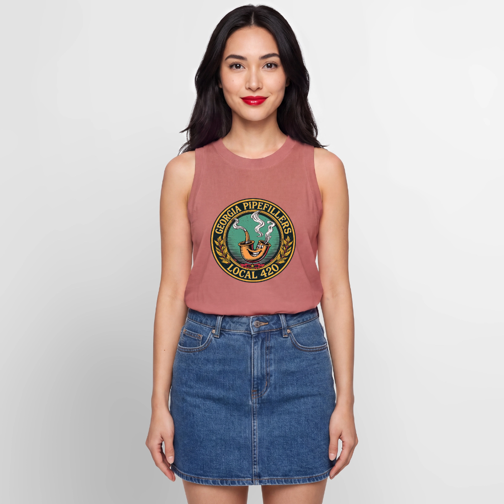 GEORGIA PIPEFILLERS LOCAL 420 Women's Relaxed Tank Top - mauve