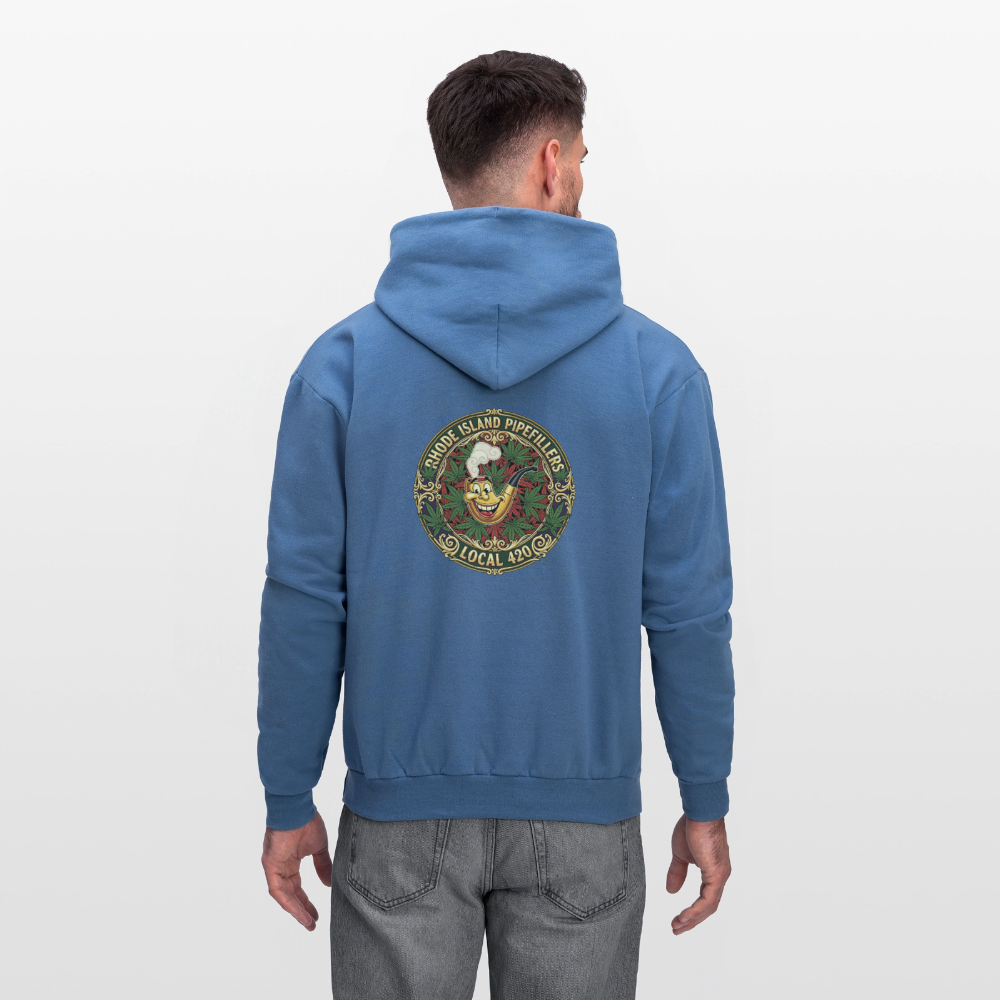 TEXAS PIPEFILLERS LOCAL 420 F/B DESIGN Men's Hoodie - denim blue